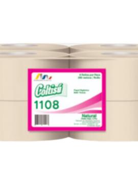 PAPEL HIGIENICO JUMBO DH 250 MT NATURAL REF. 1108 COLTISU