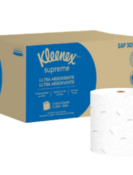 A01107 - TOALLA DE MANO HD ROLLO 80 MT BLANCA SUPREME REF. 30240348 KLEENEX SUPREME