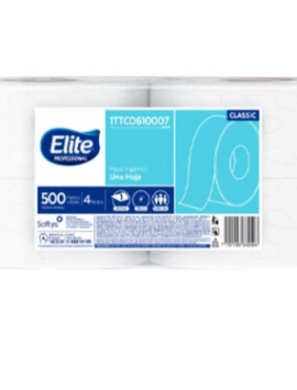 A01138 - PAPEL HIGIENICO JUMBO HS 500 MT BLANCO REF. 610007 ELITE