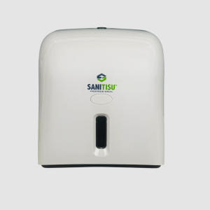 DISPENSADOR DE TOALLA DOBLADA EN V EN PLASTICO DE 150 TOALLAS SANITISU