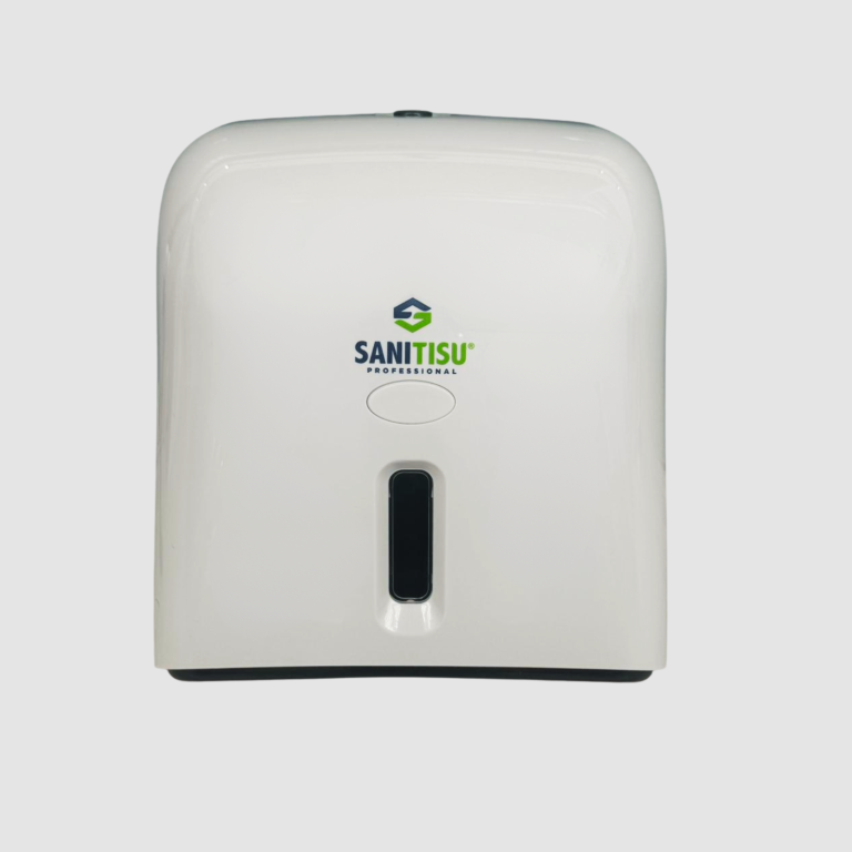 DISPENSADOR DE TOALLA DOBLADA EN V EN PLASTICO DE 150 TOALLAS SANITISU (1)