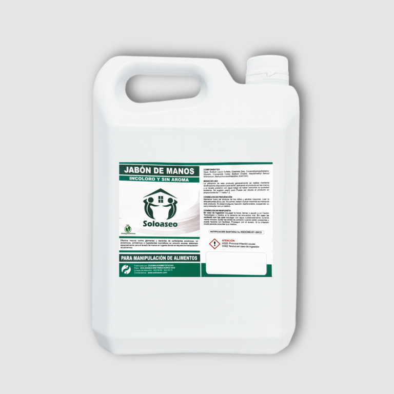 JABON LIQUIDO PARA MANOS ANTIBACTERIAL NEUTRO INCOLORO SIN AROMA GL 3