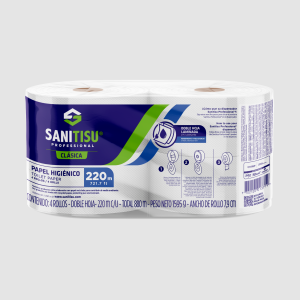 PAPEL HIGIENICO DH 220 MT BLANCO SANITISU