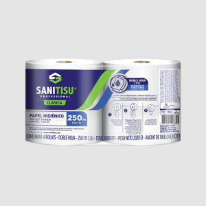 PAPEL HIGIENICO DH 250 MT BLANCO SANITISU