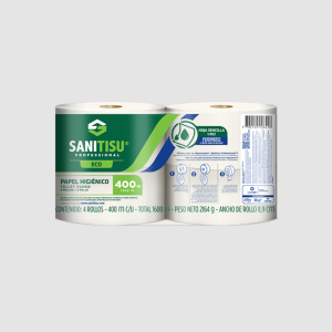 PAPEL HIGIENICO HS 400 MT NATURAL SANITISU