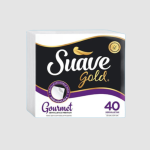 SERVILLETA DH DOBLADA GOURMET BLANCA PQ X 40 SUAVE GOLD