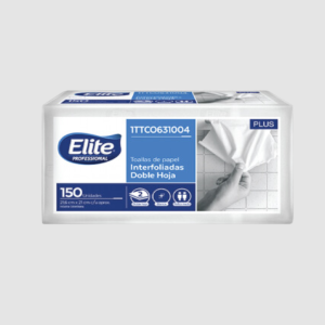 TOALLA DE MANO INTERDOBLADA DH BLANCA REF. 631004 PQ X 150 ELITE