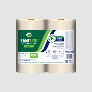 TOALLA DE MANO ROLLO DH 150 MT NATURAL SANITISU