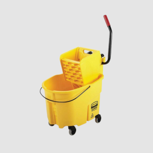 BALDE CON ESCURRIDOR Y RUEDAS 33 LT RUBBERMAID