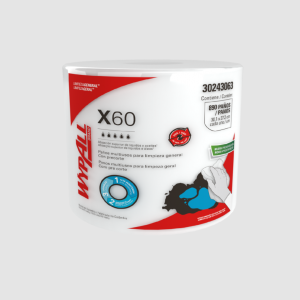 PAÑO DE LIMPIEZA X60 ROLLO 890 PAÑOS 30 X 27 CM BLANCO REF. 30243063 WYPALL