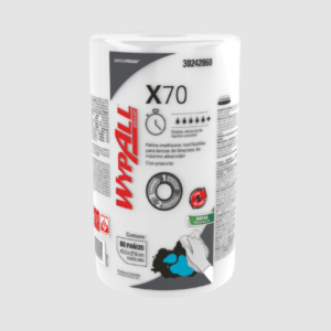 PAÑO DE LIMPIEZA X70 ROLLO 88 PAÑOS 42.5 X 28 CM BLANCO REF. 30242860 WYPALL