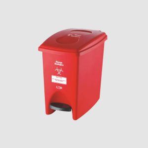 PAPELERA PEDAL 10 LT ROJO ESTRA