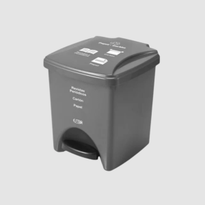 PAPELERA PEDAL 20 LT GRIS CARTON ESTRA