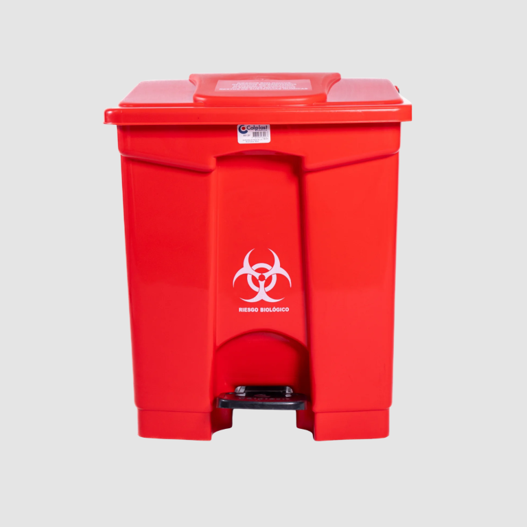 PAPELERA PEDAL 60 LT ROJA COLPLAST (1)