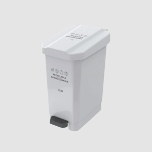 PAPELERA PEDAL ESTRABINS 44 LT BLANCA RECICLABLE APROVECHABLE ESTRA