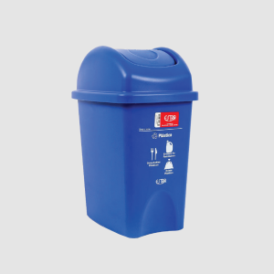PAPELERA VAIVEN CÚPULA 10 LT AZUL ESTRA