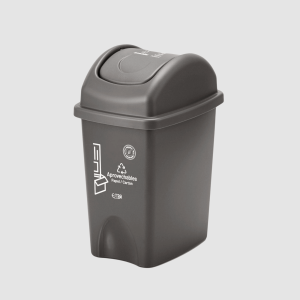 PAPELERA VAIVEN CÚPULA 10 LT GRIS ESTRA
