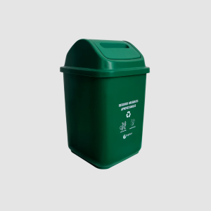 PAPELERA VAIVEN PLANA 10 LT VERDE COLPLAST
