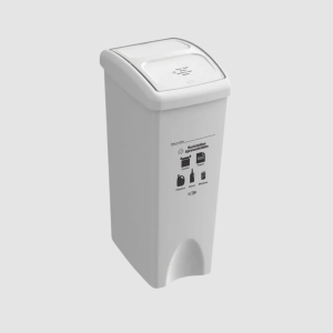 PAPELERA VAIVEN PLANA 53 LT BLANCO ESTRA
