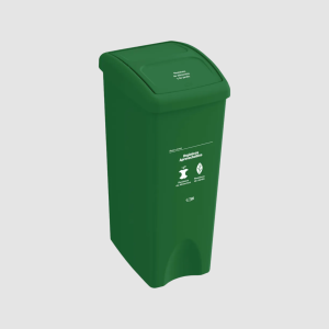 PAPELERA VAIVEN PLANA 53 LT VERDE ESTRA