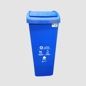 PAPELERA VAIVEN PLANA 55 LT AZUL COLPLAST