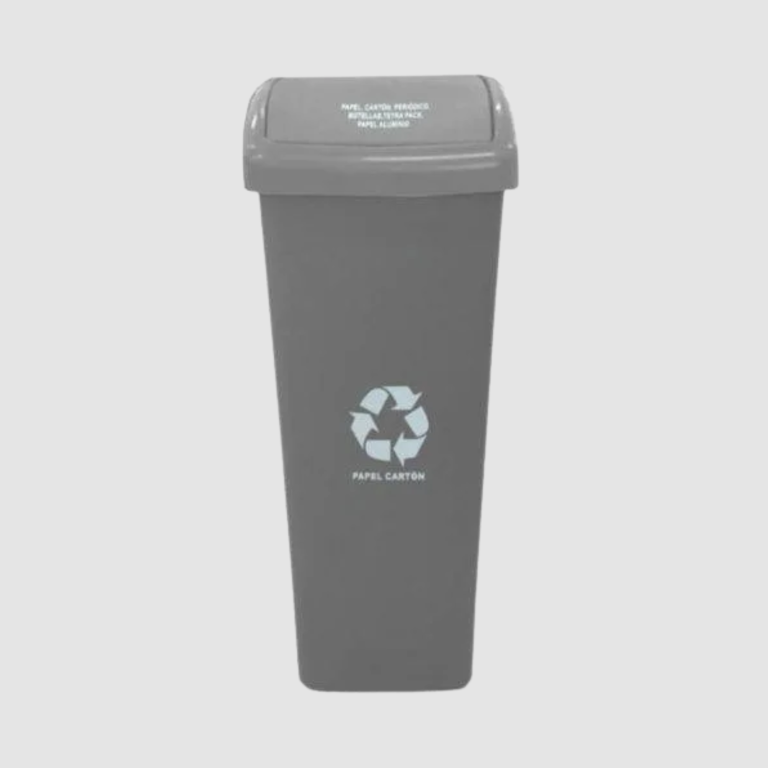 PAPELERA VAIVEN PLANA 55 LT GRIS COLPLAST