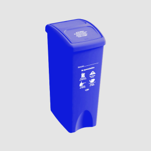 PAPELERA VAIVEN PLANA 53 LT AZUL ESTRA