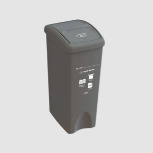 PAPELERA VAIVEN PLANA 53 LT GRIS ESTRA