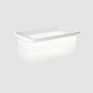 RECIPIENTE PLÁSTICO RECTANGULAR 2L BLANCO ESTRA