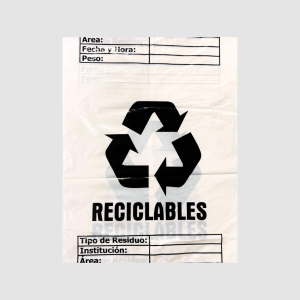 BOLSA DE BASURA APARTAMENTO MARCADA 60 X 70 CM BLANCA PQ X 6
