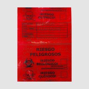 BOLSA DE BASURA JUMBO MARCADA 80 X 110 CM ROJA PQ X 6