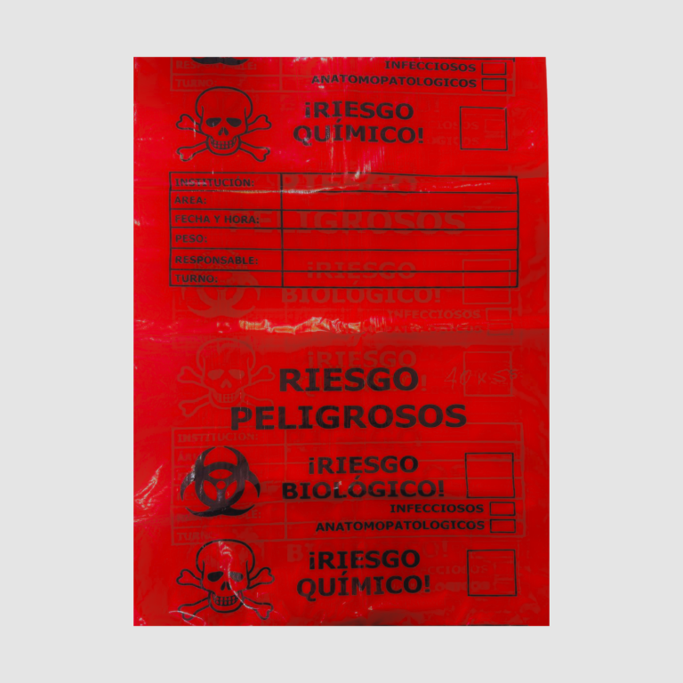 BOLSA DE BASURA JUMBO MARCADA 80 X 110 CM ROJA PQ X 6