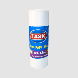 BOLSA DE BASURA MINI PAPELERA 43 X 48 CM BLANCA PQ X 30 TASK