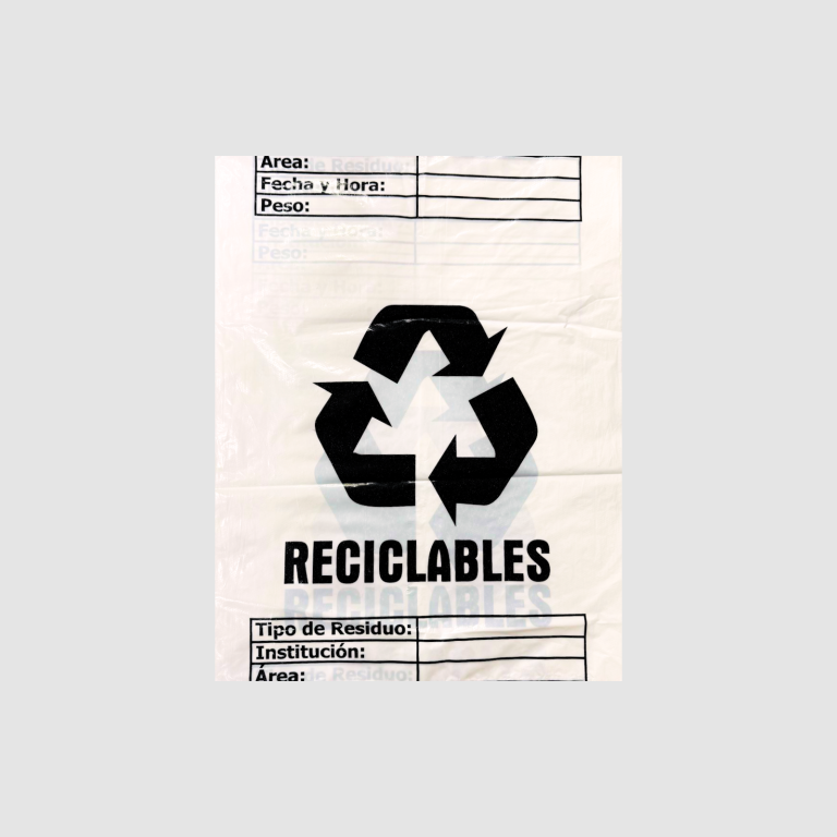 BOLSA DE BASURA PAPELERA MARCADA 40 X 55 CM BLANCA PQ X 6