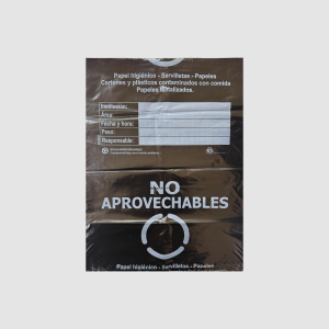 BOLSA DE BASURA PAPELERA MARCADA 40 X 55 CM NEGRA PQ X 6