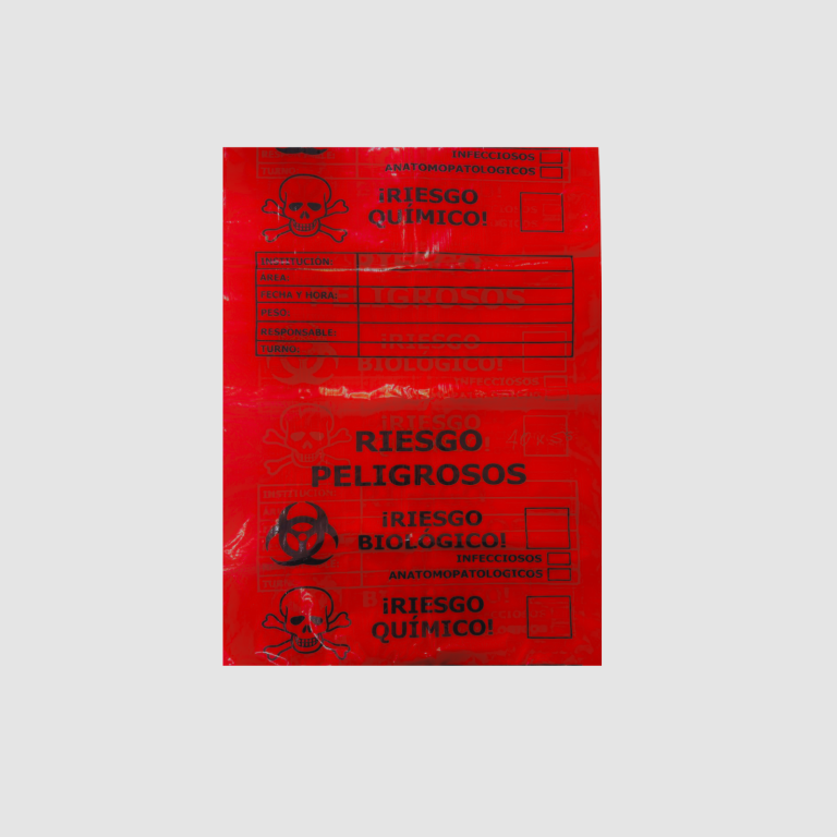 BOLSA DE BASURA PAPELERA MARCADA 40 X 55 CM ROJA PQ X 6