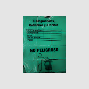 BOLSA DE BASURA PAPELERA MARCADA 40 X 55 CM VERDE PQ X 6