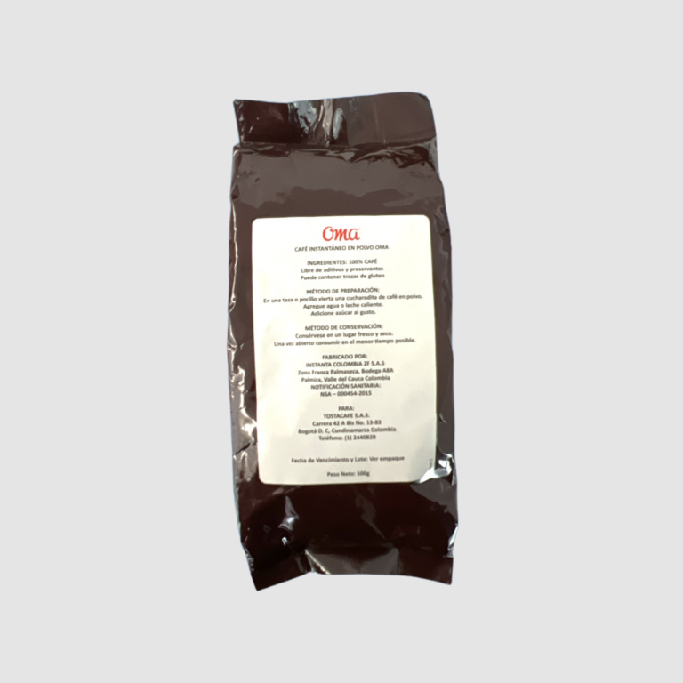 CAFE INSTANTANEO SOLUBLE 500 GR OMA