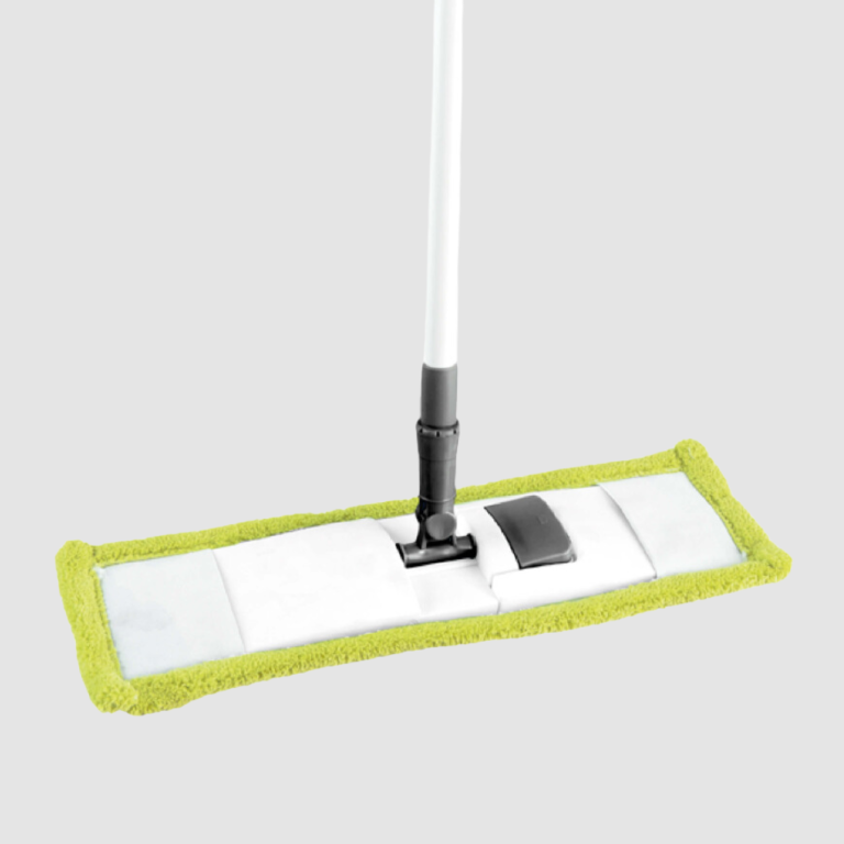 MOPA ABRILLANTADORA MICROFIBRA VERDE CON ESTRUCTURA 44 CM CON MANGO 1