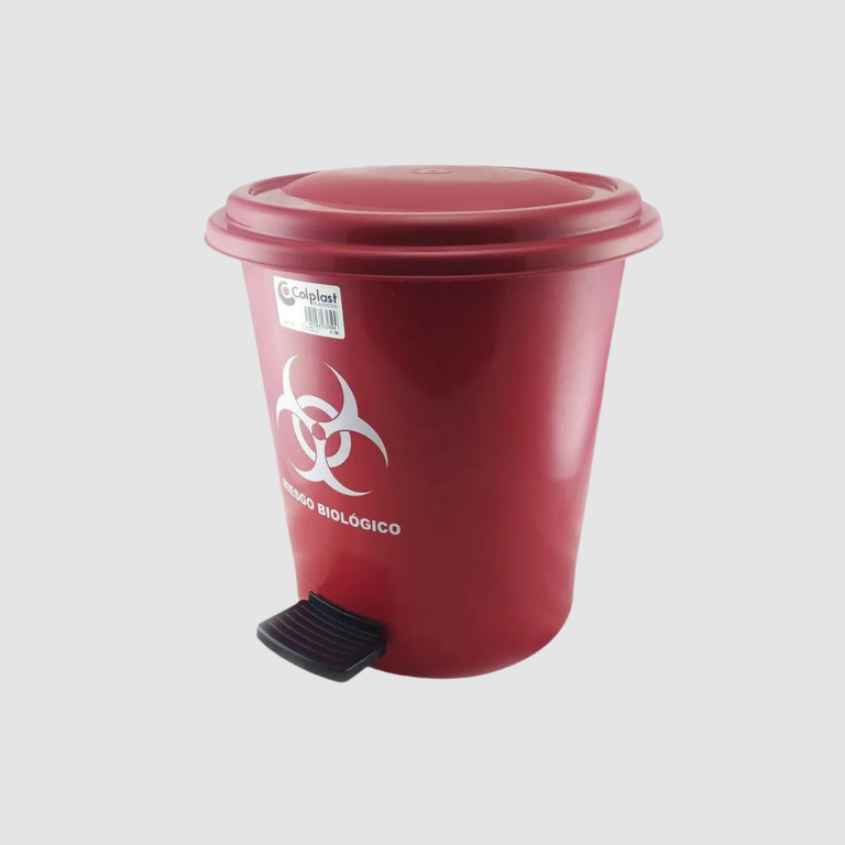 PAPELERA PEDAL PELETIZADA 12 LT ROJA REF