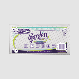 TOALLA DE MANO INTERDOBLADA EN Z BLANCA PQ X 150 GARDEN
