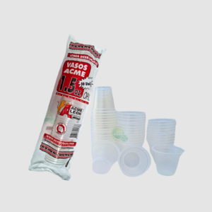 COPA PLÁSTICO 1.5 OZ BLANCA PQ X 50 ACME LEON
