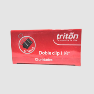 GANCHO DOBLE CLIP 1 1/4 PUL CJ X 12 TRITON