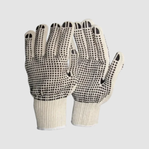 GUANTE DE HILAZA CON PUNTOS EN PVC DOBLE CARA