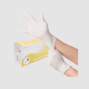 GUANTE DE LATEX CON POLVO TIPO EXAMEN BLANCO CJ X 100 UKA