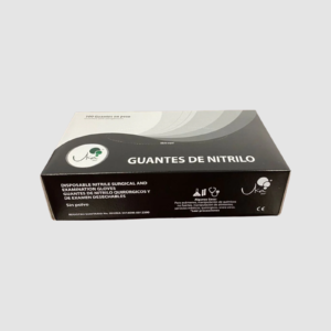 GUANTE DE NITRILO TIPO EXÁMEN CAL 8 NEGRO TALLA L CJ X 100