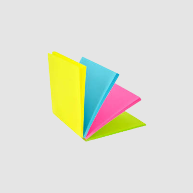 NOTAS STICK 76 X 76 MM COLORES SURTIDOS X 100 UND