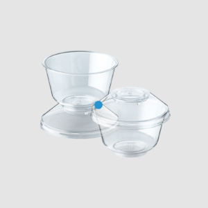 COPA VENECIANA PLÁSTICA CON TAPA 3.5 Y 5 OZ CRISTAL PQ X 20 DARNEL