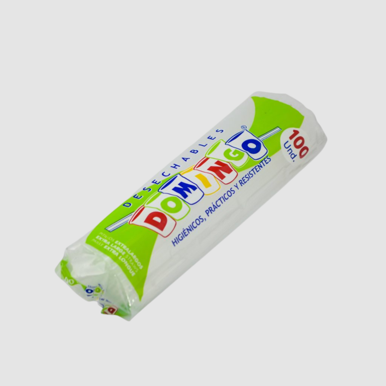 PROMO - PITILLO FORRADO PLASTICO 25 CM BLANCO PQ X 100 DOMINGO