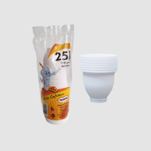 VASO PLÁSTICO 4 OZ BLANCO REF. 5004 PQ X 25 TROFORMAS